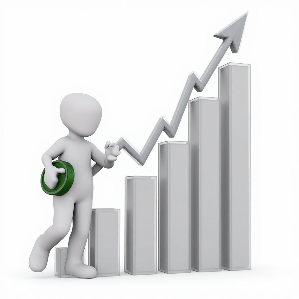 Gráfica mostrando crecimiento financiero sostenible